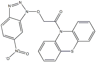 10-[({6-nitro-1H-1,2,3-benzotriazol-1-yl}oxy)acetyl]-10H-phenothiazine 化学構造式