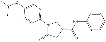 1-(4-isopropoxyphenyl)-5-oxo-N-(2-pyridinyl)-3-pyrrolidinecarboxamide|