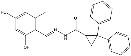 N'-(2,4-dihydroxy-6-methylbenzylidene)-2,2-diphenylcyclopropanecarbohydrazide|