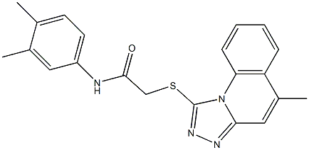 N-(3,4-dimethylphenyl)-2-[(5-methyl[1,2,4]triazolo[4,3-a]quinolin-1-yl)sulfanyl]acetamide Structure