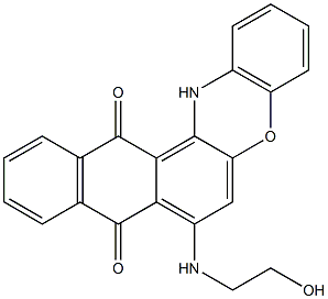 7-[(2-hydroxyethyl)amino]-8H-naphtho[2,3-a]phenoxazine-8,13(14H)-dione,,结构式