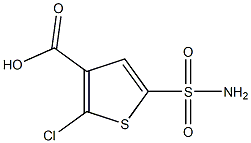 5-(aminosulfonyl)-2-chloro-3-thiophenecarboxylic acid 化学構造式