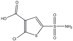 5-(aminosulfonyl)-2-chloro-3-thiophenecarboxylic acid 结构式