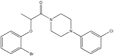 1-[2-(2-bromophenoxy)propanoyl]-4-(3-chlorophenyl)piperazine