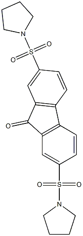 2,7-bis(1-pyrrolidinylsulfonyl)-9H-fluoren-9-one Structure