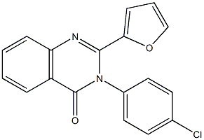 3-(4-chlorophenyl)-2-(2-furyl)-4(3H)-quinazolinone,,结构式
