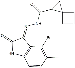  N'-(4-bromo-5-methyl-2-oxo-1,2-dihydro-3H-indol-3-ylidene)spiro[2.3]hexane-1-carbohydrazide