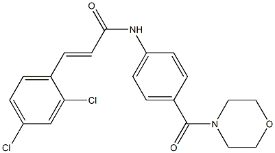 3-(2,4-dichlorophenyl)-N-[4-(4-morpholinylcarbonyl)phenyl]acrylamide Struktur