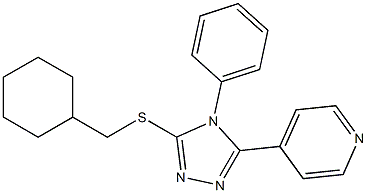 cyclohexylmethyl 4-phenyl-5-(4-pyridinyl)-4H-1,2,4-triazol-3-yl sulfide Structure