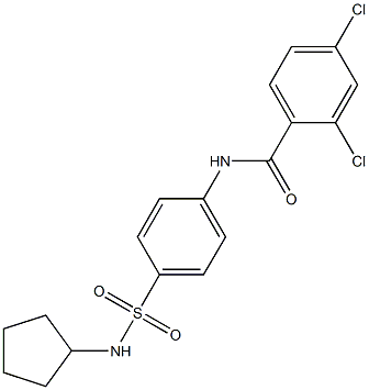 2,4-dichloro-N-{4-[(cyclopentylamino)sulfonyl]phenyl}benzamide Struktur