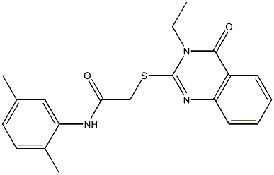 N-(2,5-dimethylphenyl)-2-[(3-ethyl-4-oxo-3,4-dihydro-2-quinazolinyl)sulfanyl]acetamide