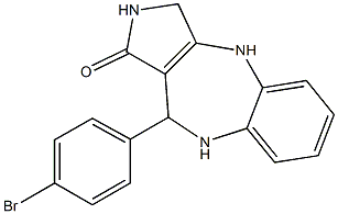 10-(4-bromophenyl)-3,4,9,10-tetrahydropyrrolo[3,4-b][1,5]benzodiazepin-1(2H)-one Structure