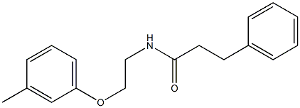 N-[2-(3-methylphenoxy)ethyl]-3-phenylpropanamide Structure