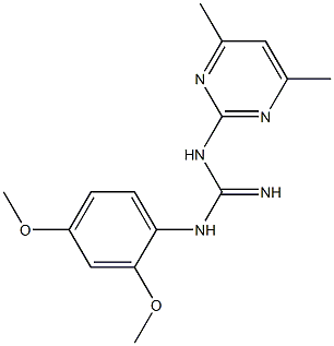 N-(2,4-dimethoxyphenyl)-N'-(4,6-dimethyl-2-pyrimidinyl)guanidine Structure