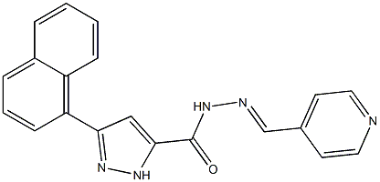 3-(1-naphthyl)-N'-(4-pyridinylmethylene)-1H-pyrazole-5-carbohydrazide Struktur