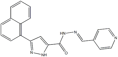 3-(1-naphthyl)-N'-(4-pyridinylmethylene)-1H-pyrazole-5-carbohydrazide Structure