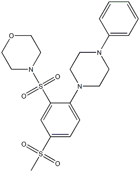 methyl 3-(4-morpholinylsulfonyl)-4-(4-phenyl-1-piperazinyl)phenyl sulfone Structure