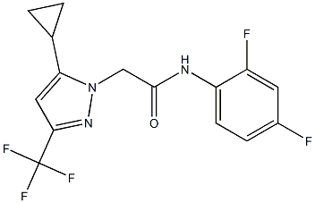 2-[5-cyclopropyl-3-(trifluoromethyl)-1H-pyrazol-1-yl]-N-(2,4-difluorophenyl)acetamide Structure