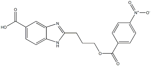 2-[3-({4-nitrobenzoyl}oxy)propyl]-1H-benzimidazole-5-carboxylic acid Structure