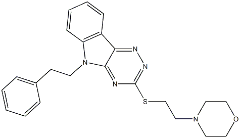 3-{[2-(4-morpholinyl)ethyl]sulfanyl}-5-(2-phenylethyl)-5H-[1,2,4]triazino[5,6-b]indole