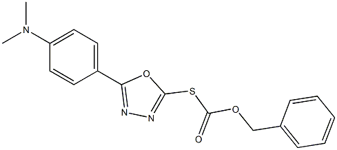 O-benzyl S-{5-[4-(dimethylamino)phenyl]-1,3,4-oxadiazol-2-yl} thiocarbonate|