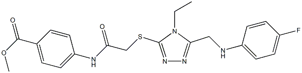 methyl 4-{[({4-ethyl-5-[(4-fluoroanilino)methyl]-4H-1,2,4-triazol-3-yl}sulfanyl)acetyl]amino}benzoate
