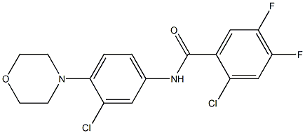 2-chloro-N-[3-chloro-4-(4-morpholinyl)phenyl]-4,5-difluorobenzamide,,结构式