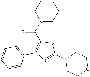 4-[4-phenyl-5-(1-piperidinylcarbonyl)-1,3-thiazol-2-yl]morpholine Structure