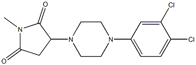 3-[4-(3,4-dichlorophenyl)-1-piperazinyl]-1-methyl-2,5-pyrrolidinedione Structure