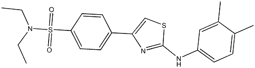 4-[2-(3,4-dimethylanilino)-1,3-thiazol-4-yl]-N,N-diethylbenzenesulfonamide