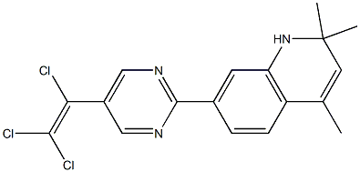 2,2,4-trimethyl-7-[5-(1,2,2-trichlorovinyl)-2-pyrimidinyl]-1,2-dihydroquinoline 结构式