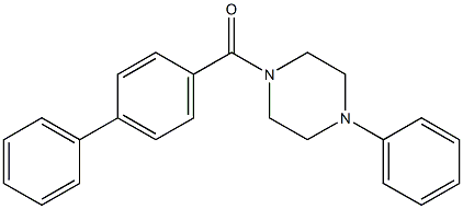 1-([1,1'-biphenyl]-4-ylcarbonyl)-4-phenylpiperazine Structure