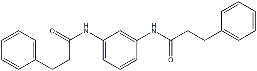 3-phenyl-N-{3-[(3-phenylpropanoyl)amino]phenyl}propanamide Struktur
