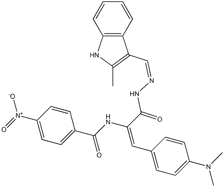  N-[2-[4-(dimethylamino)phenyl]-1-({2-[(2-methyl-1H-indol-3-yl)methylene]hydrazino}carbonyl)vinyl]-4-nitrobenzamide