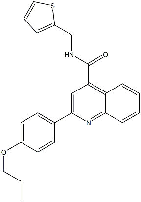 2-(4-propoxyphenyl)-N-(2-thienylmethyl)-4-quinolinecarboxamide 结构式