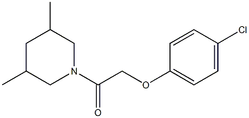 4-chlorophenyl 2-(3,5-dimethyl-1-piperidinyl)-2-oxoethyl ether Structure