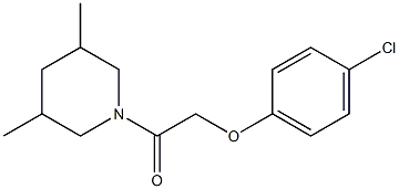 4-chlorophenyl 2-(3,5-dimethyl-1-piperidinyl)-2-oxoethyl ether,,结构式