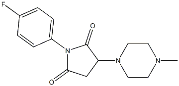 1-(4-fluorophenyl)-3-(4-methyl-1-piperazinyl)-2,5-pyrrolidinedione Struktur
