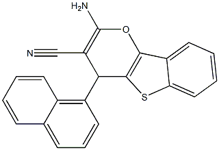 2-amino-4-(1-naphthyl)-4H-[1]benzothieno[3,2-b]pyran-3-carbonitrile 结构式