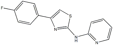 N-[4-(4-fluorophenyl)-1,3-thiazol-2-yl]-N-(2-pyridinyl)amine 化学構造式