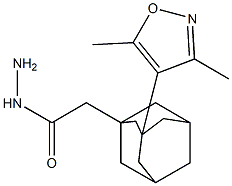 2-[3-(3,5-dimethyl-4-isoxazolyl)-1-adamantyl]acetohydrazide Structure