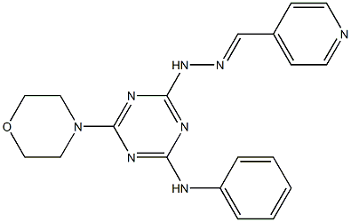 isonicotinaldehyde [4-anilino-6-(4-morpholinyl)-1,3,5-triazin-2-yl]hydrazone,,结构式
