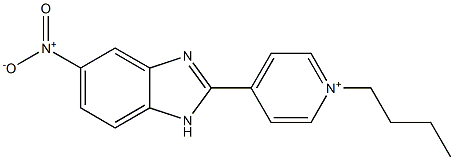 1-butyl-4-(5-nitro-1H-benzimidazol-2-yl)pyridinium Structure