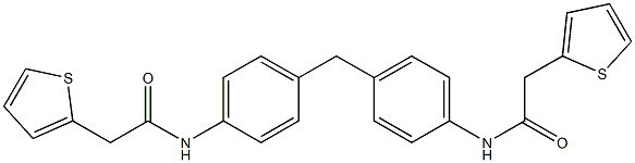 2-(2-thienyl)-N-(4-{4-[(2-thienylacetyl)amino]benzyl}phenyl)acetamide Structure