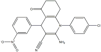 2-amino-1-(4-chlorophenyl)-4-{3-nitrophenyl}-5-oxo-1,4,5,6,7,8-hexahydroquinoline-3-carbonitrile