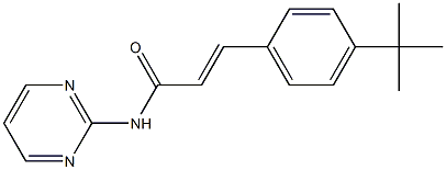 3-(4-tert-butylphenyl)-N-(2-pyrimidinyl)acrylamide Struktur
