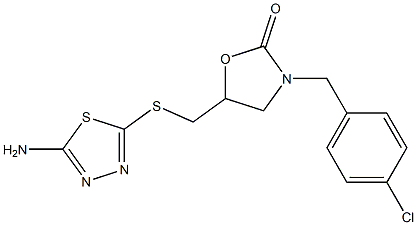 5-{[(5-amino-1,3,4-thiadiazol-2-yl)sulfanyl]methyl}-3-(4-chlorobenzyl)-1,3-oxazolidin-2-one