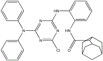 N-(2-{[4-chloro-6-(diphenylamino)-1,3,5-triazin-2-yl]amino}phenyl)-2-adamantanecarboxamide Structure