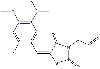 3-allyl-5-(5-isopropyl-4-methoxy-2-methylbenzylidene)-1,3-thiazolidine-2,4-dione Struktur
