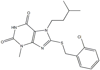 8-[(2-chlorobenzyl)sulfanyl]-7-isopentyl-3-methyl-3,7-dihydro-1H-purine-2,6-dione|